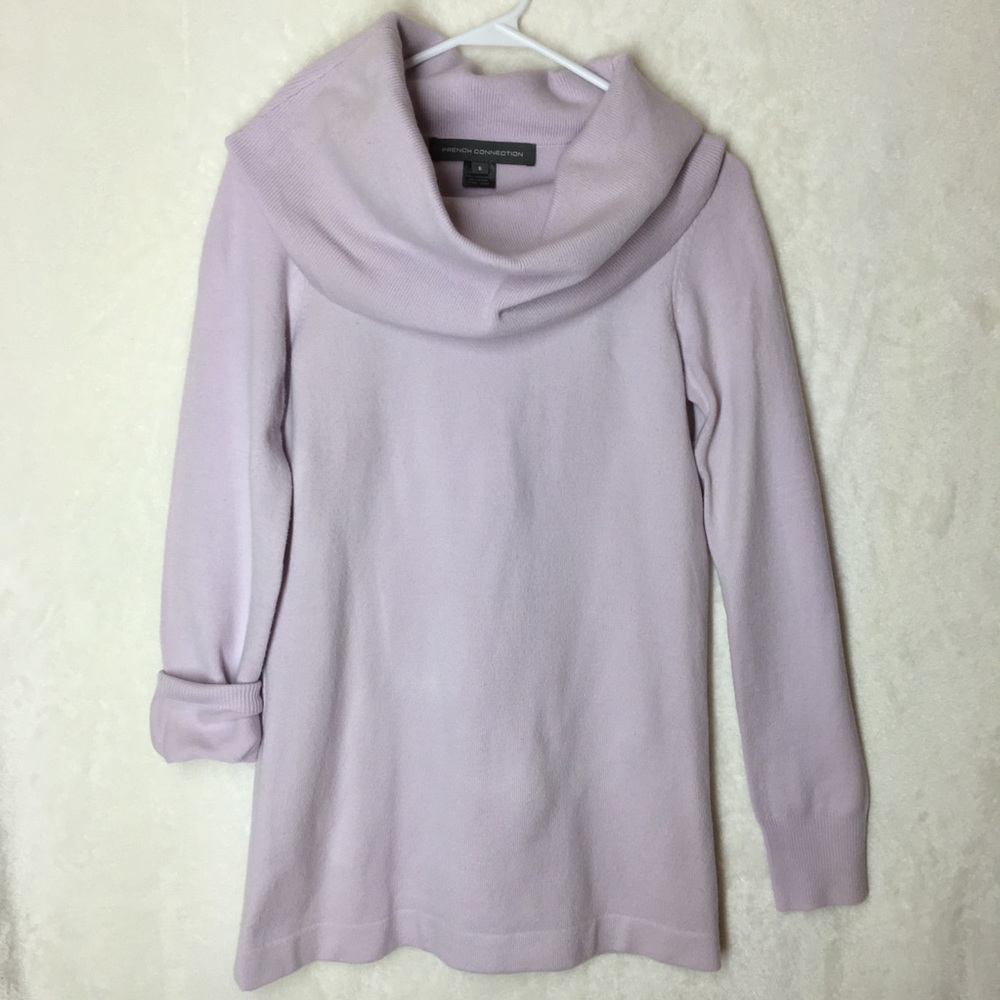 French connection light purple cowl neck sweater S